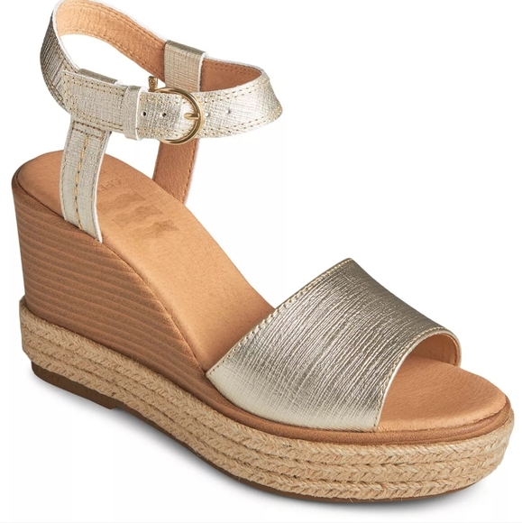 Sperry Fairwater Plushwave Wedge Sandals Size 10 - Picture 1 of 5